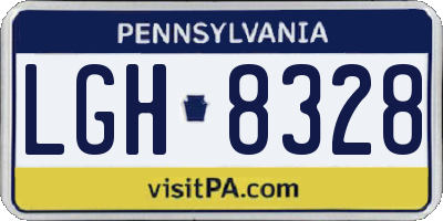 PA license plate LGH8328