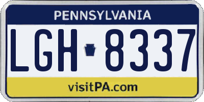 PA license plate LGH8337