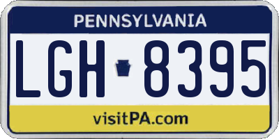 PA license plate LGH8395