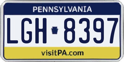 PA license plate LGH8397