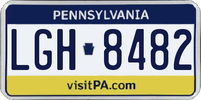 PA license plate LGH8482
