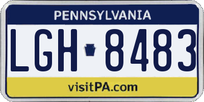 PA license plate LGH8483