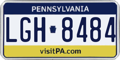 PA license plate LGH8484