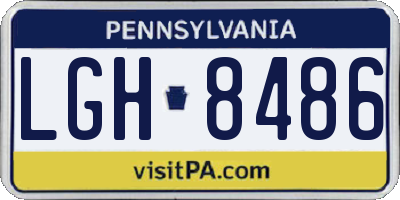 PA license plate LGH8486