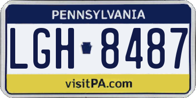 PA license plate LGH8487