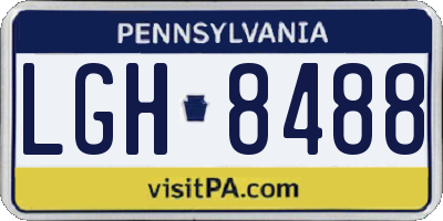PA license plate LGH8488