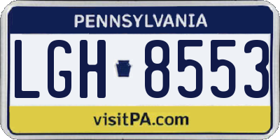 PA license plate LGH8553