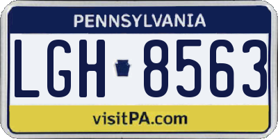 PA license plate LGH8563
