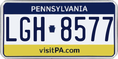 PA license plate LGH8577