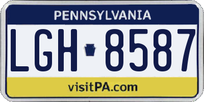 PA license plate LGH8587