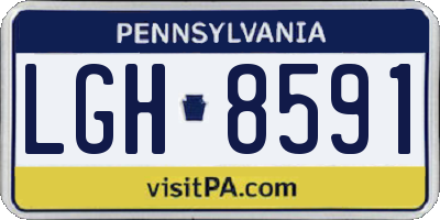 PA license plate LGH8591