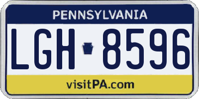 PA license plate LGH8596