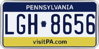 PA license plate LGH8656