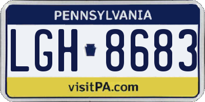 PA license plate LGH8683