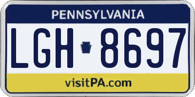 PA license plate LGH8697