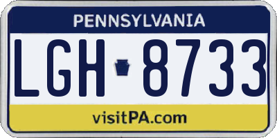PA license plate LGH8733