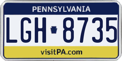 PA license plate LGH8735
