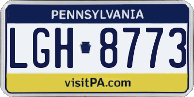 PA license plate LGH8773