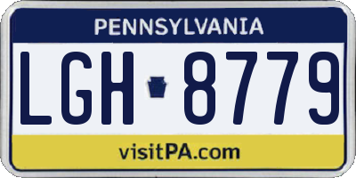 PA license plate LGH8779