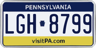 PA license plate LGH8799