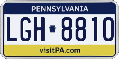 PA license plate LGH8810