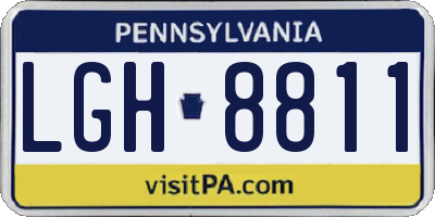 PA license plate LGH8811