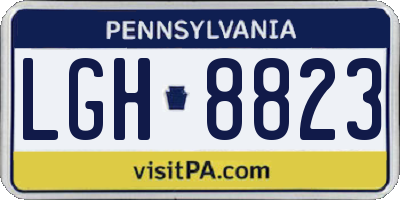 PA license plate LGH8823