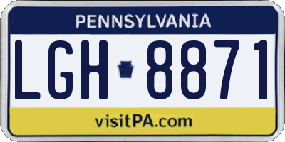 PA license plate LGH8871