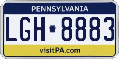 PA license plate LGH8883