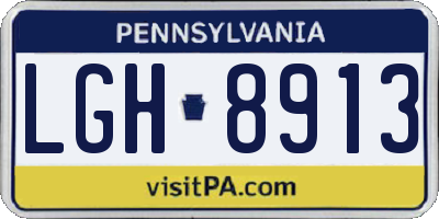 PA license plate LGH8913