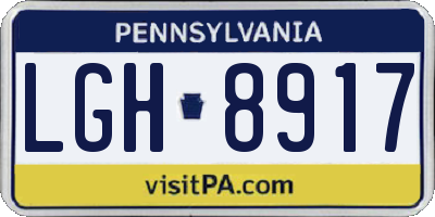 PA license plate LGH8917