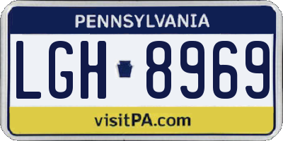 PA license plate LGH8969