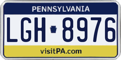 PA license plate LGH8976