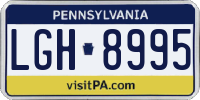PA license plate LGH8995