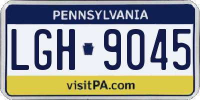 PA license plate LGH9045