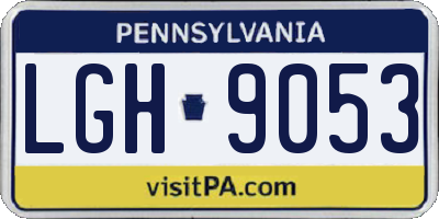 PA license plate LGH9053