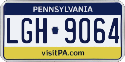 PA license plate LGH9064