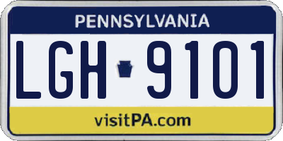 PA license plate LGH9101