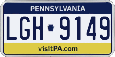 PA license plate LGH9149