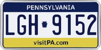 PA license plate LGH9152