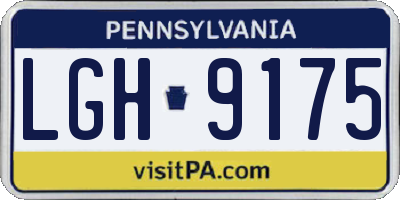 PA license plate LGH9175
