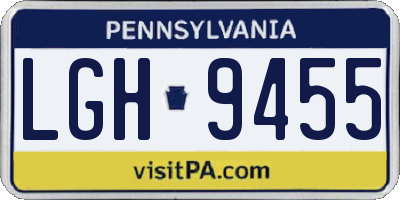 PA license plate LGH9455