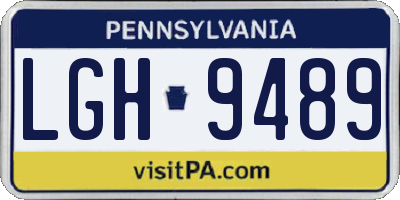 PA license plate LGH9489