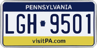 PA license plate LGH9501