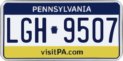 PA license plate LGH9507
