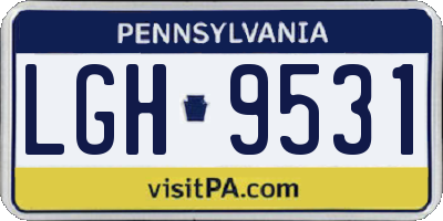 PA license plate LGH9531