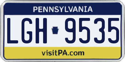 PA license plate LGH9535