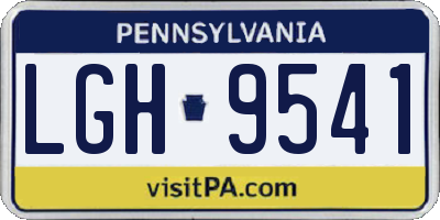 PA license plate LGH9541