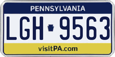 PA license plate LGH9563