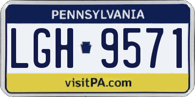 PA license plate LGH9571